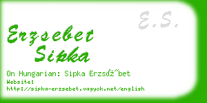 erzsebet sipka business card